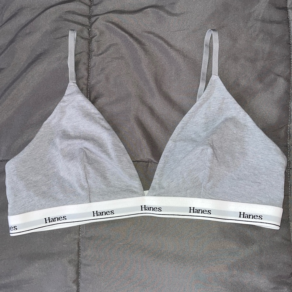 Hanes Gray Triangle Bralette